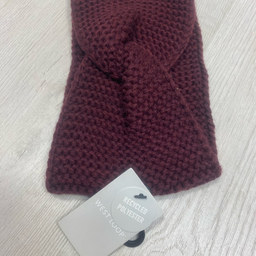 West Loop Maroon Knit Hairband - Picture 3 of 7